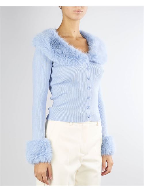 Cardigan with eco-fur No Secrets NO SECRETS | Cardigan | NS11815